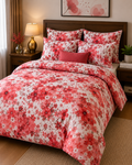 Lunova crimson bloom king size bedsheet set.